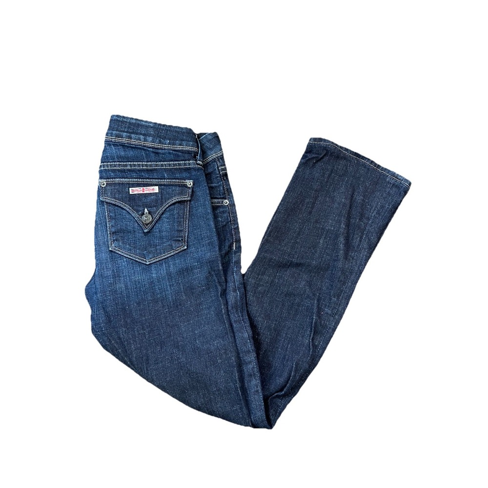 Hudson Womens Beth Baby Boot Jeans Mid Rise Bootcut Back flap Denim 28 Made USA